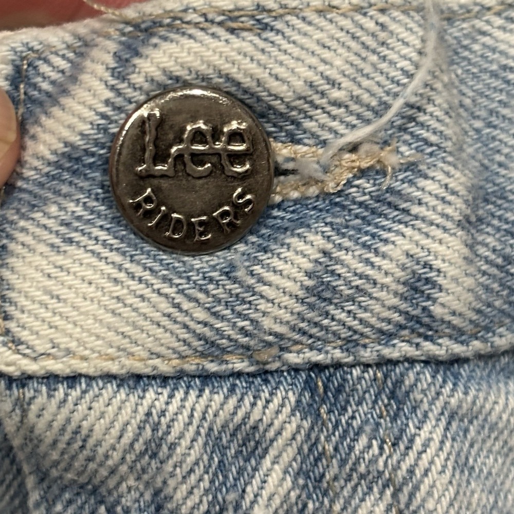 Vintage Lee Acid Washed High Waste Mom Jeans Size 16 - 30X30 Made In USA - Picture 2 of 10